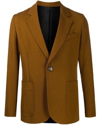 Мужской табачный шерстяной пиджак от Ami Paris