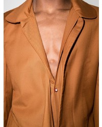 Мужской табачный шерстяной пиджак от Orange Culture