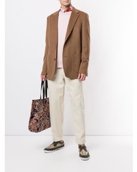 Мужской табачный шерстяной пиджак от Kolor