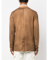 Мужской табачный шерстяной пиджак от Roberto Collina