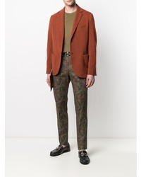 Мужской табачный шерстяной пиджак от Etro