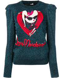Темно-бирюзовая блузка от Love Moschino