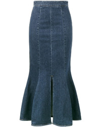 Темно-бирюзовая джинсовая юбка от Stella McCartney
