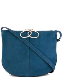 Женская темно-бирюзовая замшевая сумка от Nina Ricci