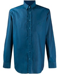 Мужская темно-бирюзовая классическая рубашка от Etro
