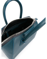 Темно-бирюзовая кожаная большая сумка от Givenchy