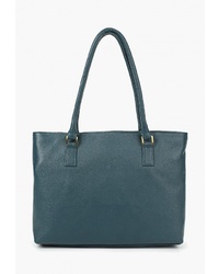 Темно-бирюзовая кожаная большая сумка от Olci