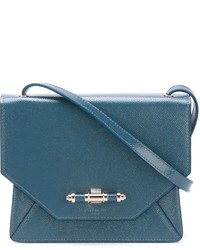 Женская темно-бирюзовая кожаная сумка от Givenchy
