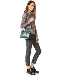 Женская темно-бирюзовая кожаная сумка от Furla