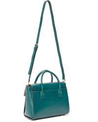 Женская темно-бирюзовая кожаная сумка от Furla