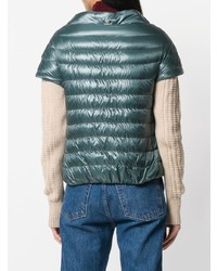 Женская темно-бирюзовая куртка-пуховик от Herno