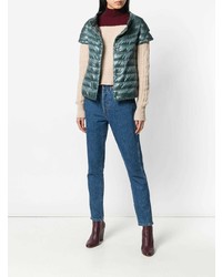 Женская темно-бирюзовая куртка-пуховик от Herno