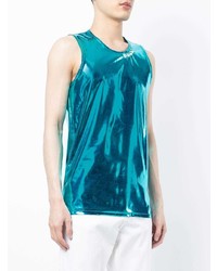 Мужская темно-бирюзовая майка от Doublet