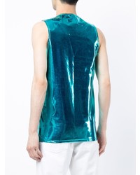 Мужская темно-бирюзовая майка от Doublet