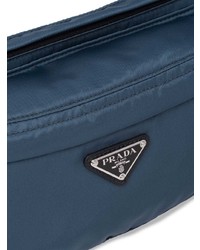 Мужская темно-бирюзовая поясная сумка от Prada