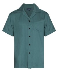 Мужская темно-бирюзовая рубашка с коротким рукавом от Frescobol Carioca