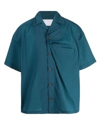 Мужская темно-бирюзовая рубашка с коротким рукавом от Kolor