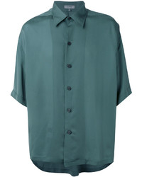 Мужская темно-бирюзовая рубашка с коротким рукавом от Lanvin