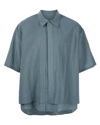 Мужская темно-бирюзовая рубашка с коротким рукавом от Le 17 Septembre