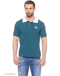 Мужская темно-бирюзовая футболка-поло от D.S