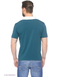 Мужская темно-бирюзовая футболка-поло от D.S