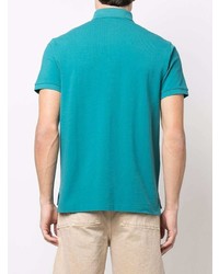 Мужская темно-бирюзовая футболка-поло от Etro