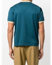 Мужская темно-бирюзовая футболка-поло от Marni