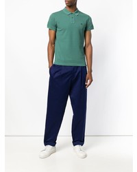 Мужская темно-бирюзовая футболка-поло от Etro