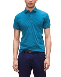 Мужская темно-бирюзовая футболка-поло от s.Oliver