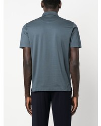 Мужская темно-бирюзовая футболка-поло от Canali