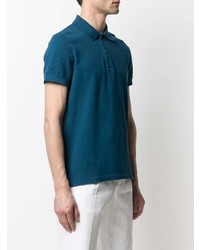 Мужская темно-бирюзовая футболка-поло от Tom Ford