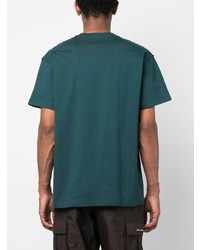 Мужская темно-бирюзовая футболка с круглым вырезом с вышивкой от Carhartt WIP