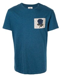 Мужская темно-бирюзовая футболка с круглым вырезом с вышивкой от Kent & Curwen