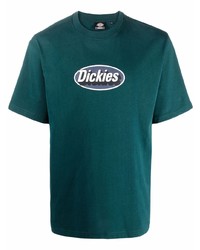 Мужская темно-бирюзовая футболка с круглым вырезом с принтом от Dickies Construct