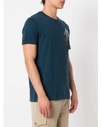 Мужская темно-бирюзовая футболка с круглым вырезом с принтом от OSKLEN