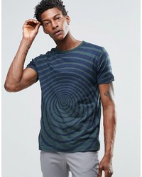 Мужская темно-бирюзовая футболка с круглым вырезом с принтом от YMC