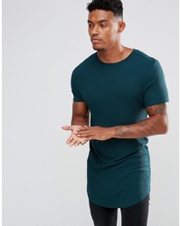 Мужская темно-бирюзовая футболка с круглым вырезом от ASOS DESIGN
