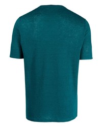 Мужская темно-бирюзовая футболка с круглым вырезом от Roberto Collina