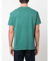 Мужская темно-бирюзовая футболка с круглым вырезом от Polo Ralph Lauren