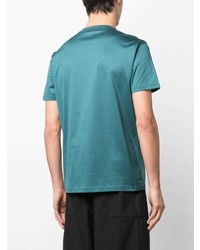 Мужская темно-бирюзовая футболка с круглым вырезом от Low Brand