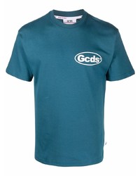 Мужская темно-бирюзовая футболка с круглым вырезом от Gcds