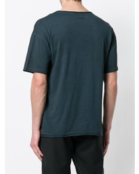 Мужская темно-бирюзовая футболка с круглым вырезом от Just Cavalli