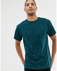Мужская темно-бирюзовая футболка с круглым вырезом от New Look