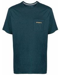Мужская темно-бирюзовая футболка с круглым вырезом от Patagonia