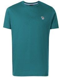 Мужская темно-бирюзовая футболка с круглым вырезом от PS Paul Smith