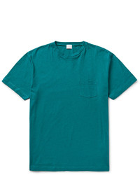 Мужская темно-бирюзовая футболка с круглым вырезом от Sunspel