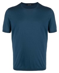 Мужская темно-бирюзовая футболка с круглым вырезом от Tagliatore