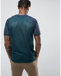 Мужская темно-бирюзовая футболка с принтом от Asos