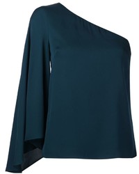 Темно-бирюзовая шелковая блузка от Milly