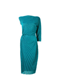 Темно-бирюзовое вязаное платье-футляр от A.F.Vandevorst